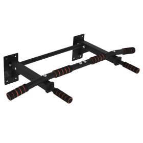 Pull Up Bar Wall Mount Chin Up Bar, Upper Body Strength Training Station with Non-Slip Foam for Home Gym, Black