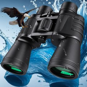 20x50 High Powered Binoculars For Adults, Waterproof Compact Binoculars With Low Light Vision For Bird Watching Hunting Football Games Travel Sta (Color: Black)